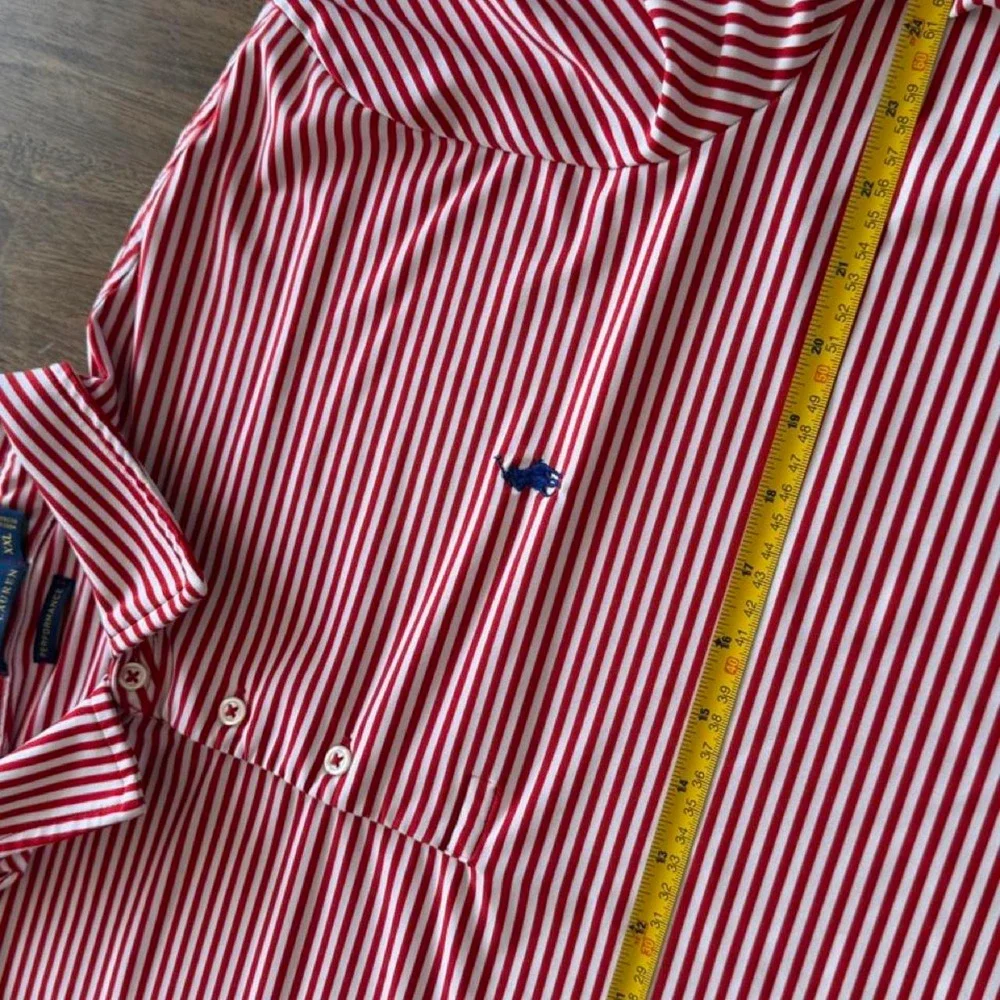 Polo Ralph Lauren Performance Striped Polo Red White XXL Golf